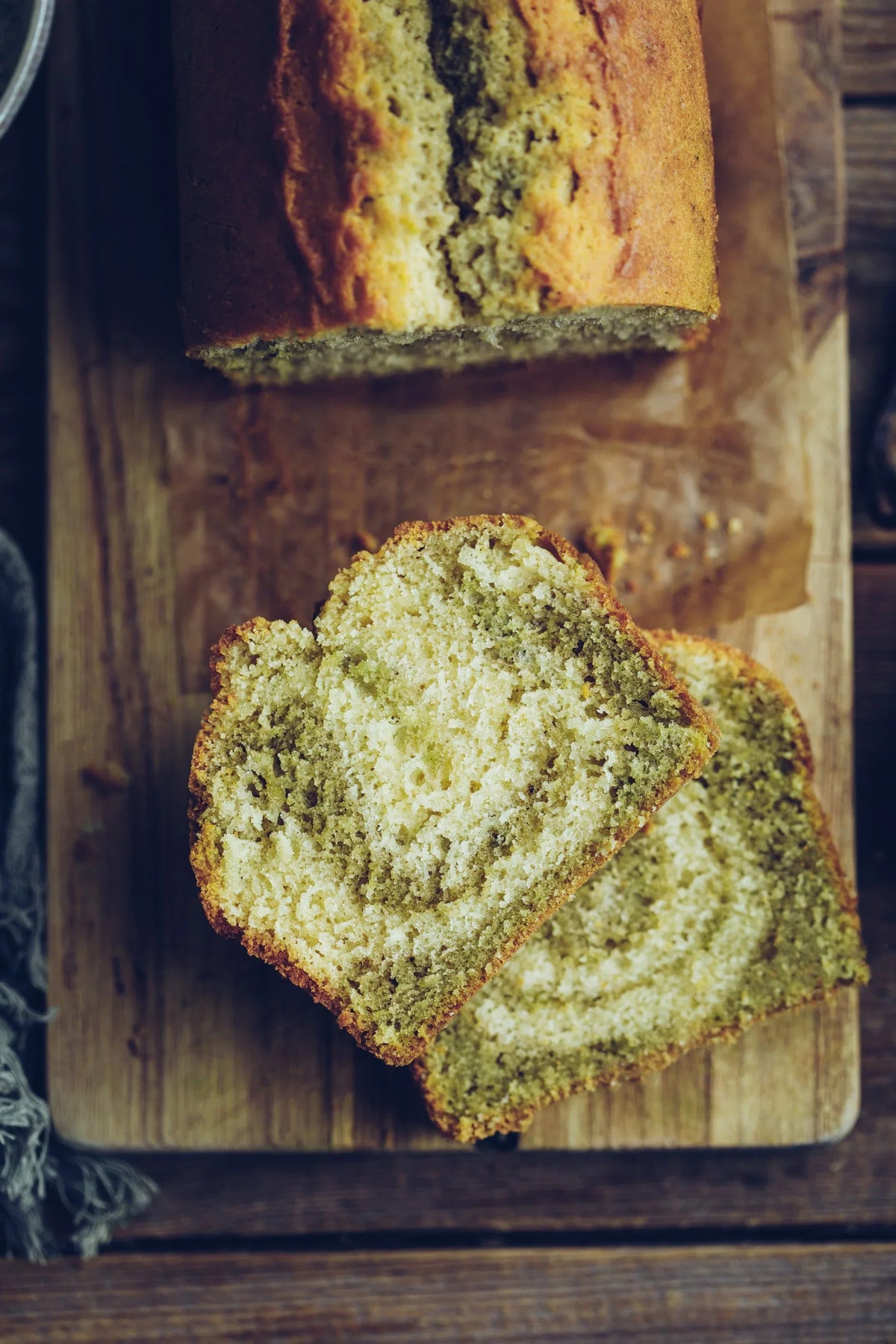 How to prep a matcha marble pound cake