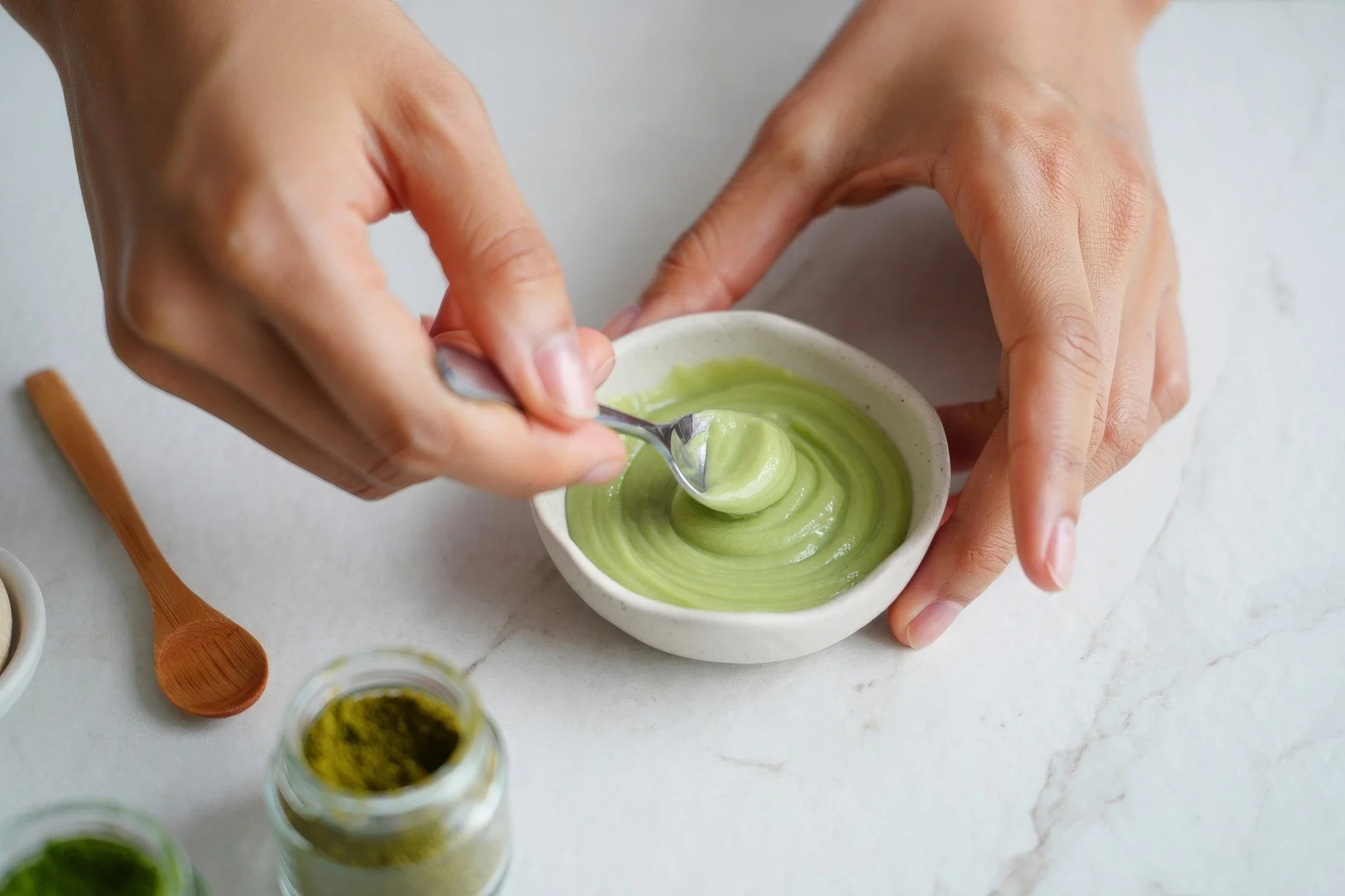 The glow recipe you didn’t know you needed: matcha + cinnamon face mask