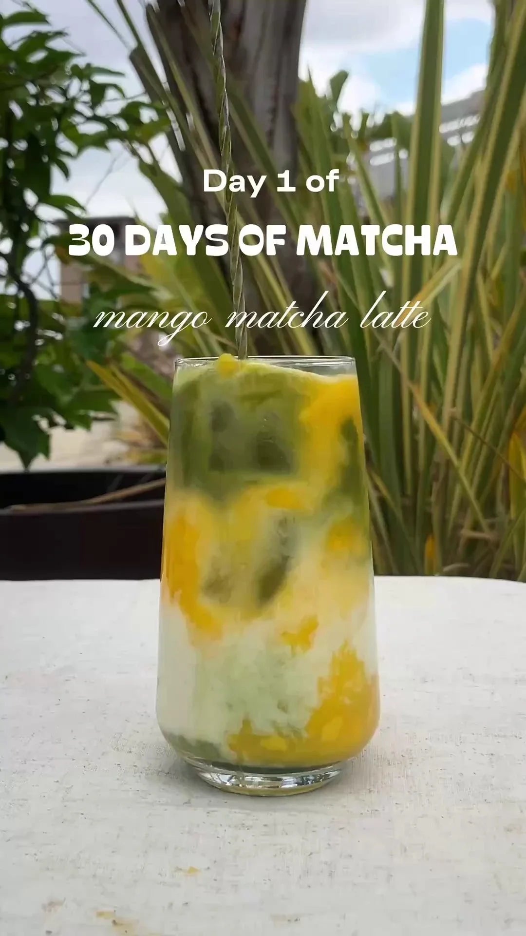 Hot girls drink this mango matcha latte