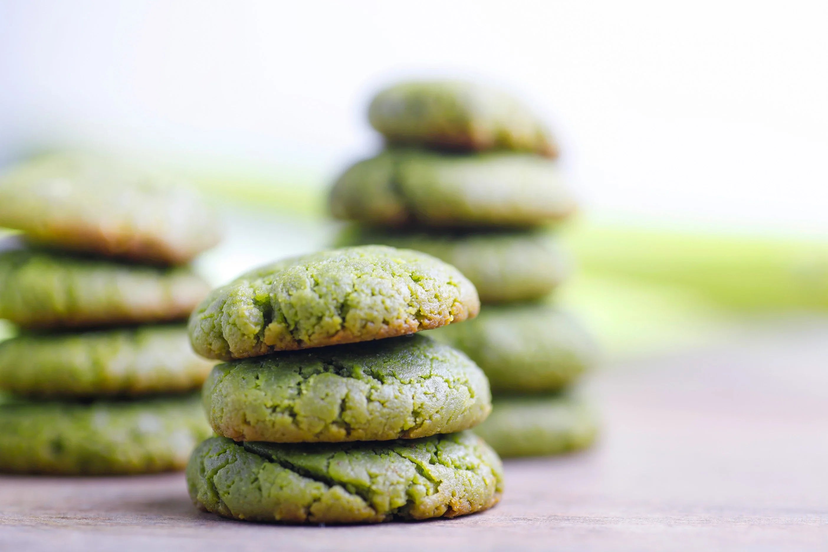 Matcha mochi cookies for the soft cookie stans
