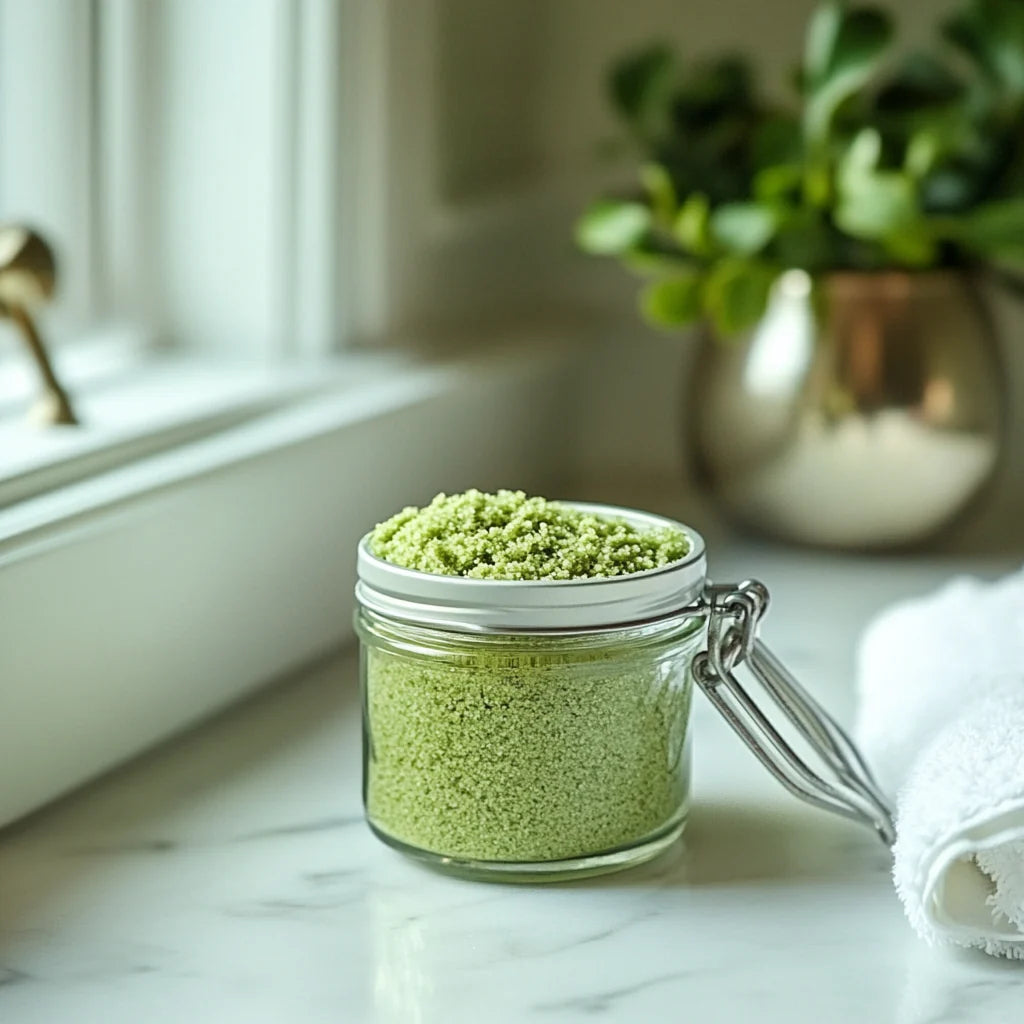 Glow up: DIY matcha sugar scrub