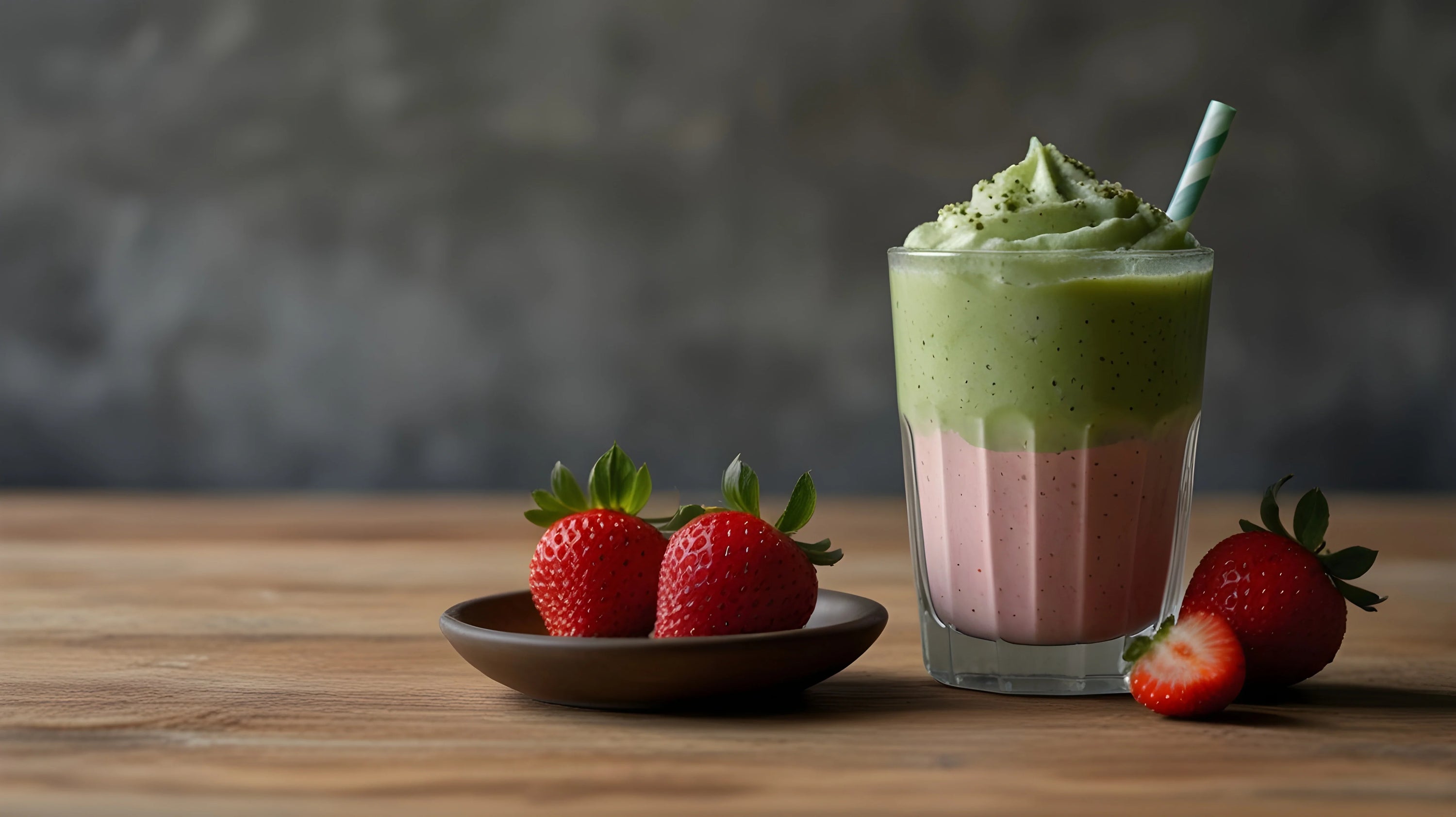 Matcha strawberry & banana smoothie, your new go-to drink