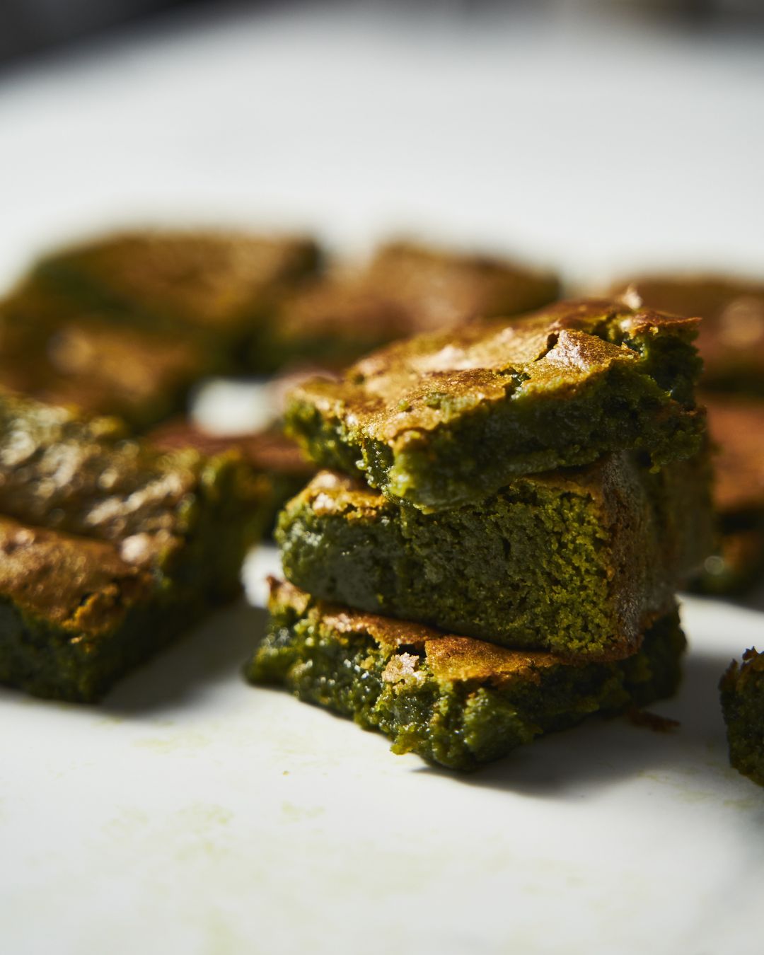 Up your baking game with these chewy matcha brownies
