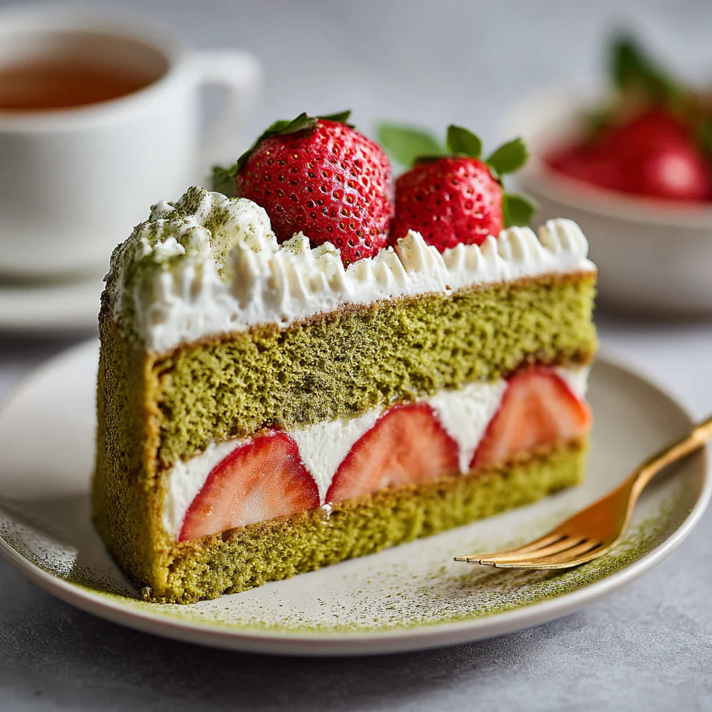 Make a matcha strawberry cake that will have everyone asking for seconds