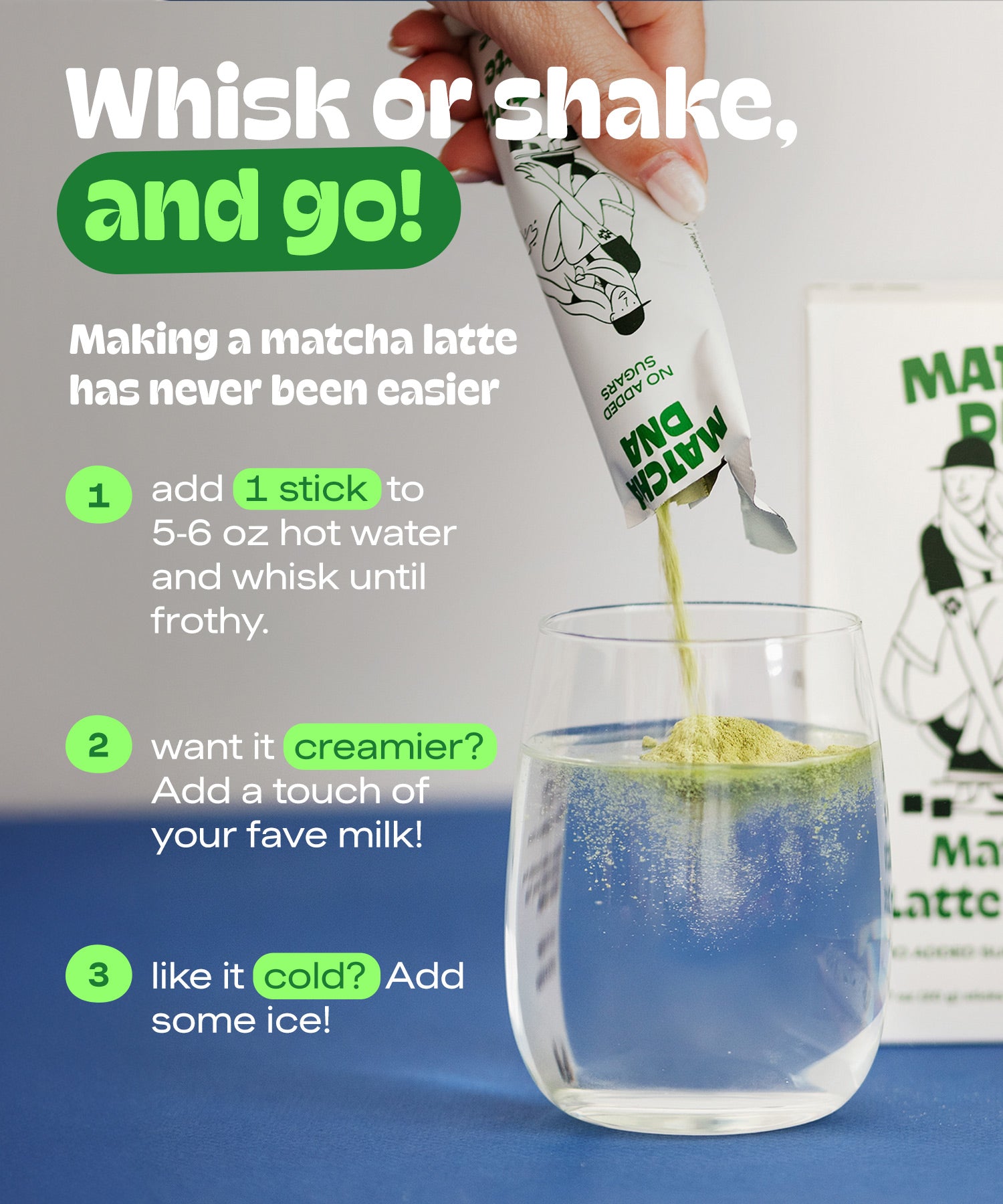 The Milky Matcha Latte Sticks