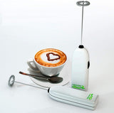 MatchaDNA Silver Handheld Battery Operated Electric Milk Frother (Round Tip Model 2) (Silver)