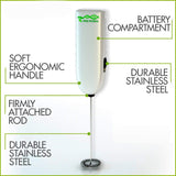 MatchaDNA Silver Handheld Battery Operated Electric Milk Frother (Round Tip Model 2) (Silver)