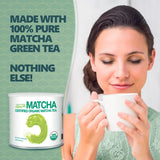 MatchaDNA 1/2 LB Certified Organic Matcha Green Tea Powder (8 OZ TIN CAN)