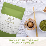 MatchaDNA USDA Organic Matcha Green Tea Powder Culinary Grade Powdered Matcha - High in antioxidants - 8 oz
