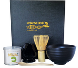 Matcha Tea Gift Set - Matcha Tea Ceremony Set by MATCHA DNA (Black Matcha Gift Set)